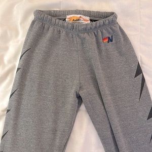 Gray Aviator Nation Bolt Sweatpants